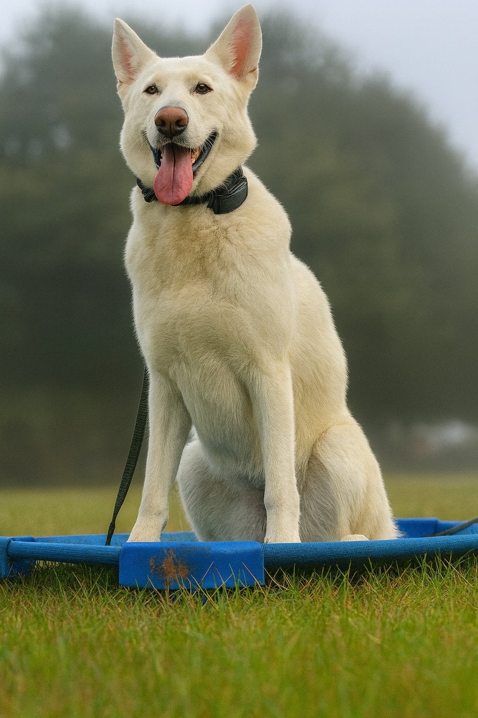 Supervised pack play during dog boarding