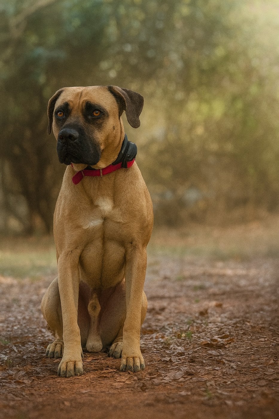 Dog during a longer multi week board and train program